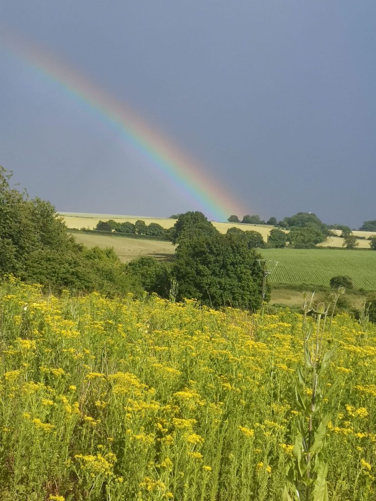 Rainbow in Castle Acre countryside